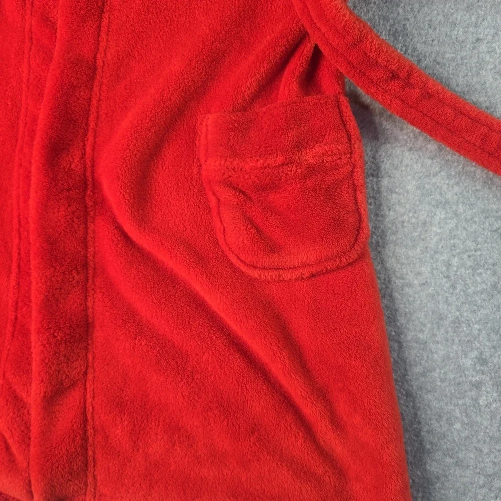 M&M's World Bathrobe Kids Size‎ 7/8 Red Hooded Fleece Character Robe Novelty
